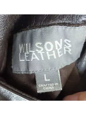 WILSONS leather vintage coat with belt size large thumbnail 8