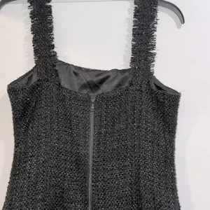 Meshki Black Sleeveless sparkly Sheath Mini cocktail Dress size small thumbnail 6
