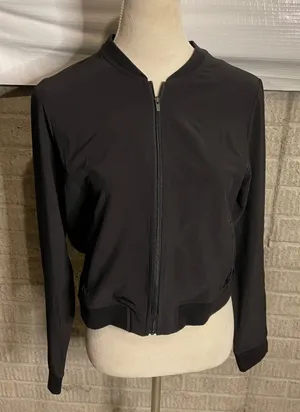 Human Performance Engineering Full‎ Zip Athletic Bomber Jacket large Black thumbnail 1