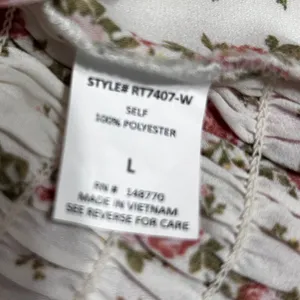 Sienna Sky Womens Corset Cami L Ivory Floral Ribbon Trim‎ Coquette Y2K Bustier thumbnail 8