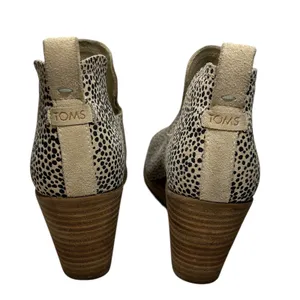 TOMS Kallie Cutout Ankle Wedge Bootie Macadamia‎ Cheetah 10016177 thumbnail 5