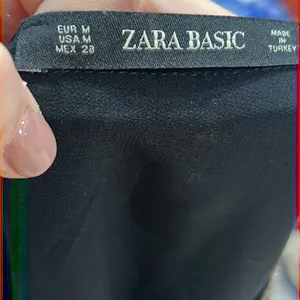 Zara black layered jeweled collared blouse thumbnail 6