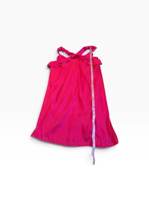 FAB’RIK crisscross ruffle neck dress in pink berry nwt thumbnail 2