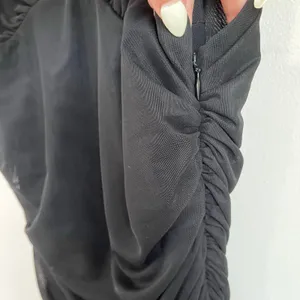 Aritzia Wilfred Winona Black Mesh Ruched‎ Dress Size M thumbnail 4