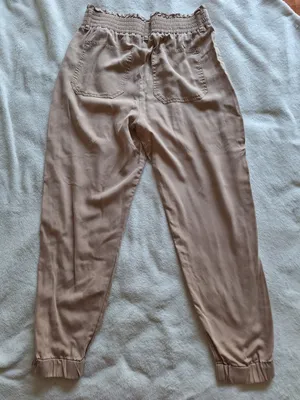 Abercrombie & Fitch 100% Lyocell Tan Paperbag Waist Jogger Pants M thumbnail 7