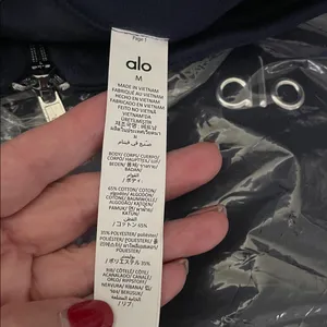 ALO Yoga NWT Accolade 1/4 Zip Pullover Navy Blue Size M oversized thumbnail 9