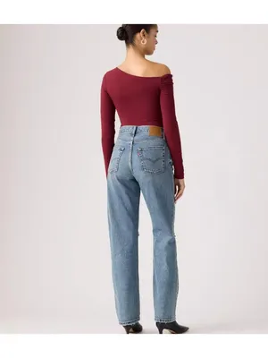 New Levi's Premium 30x30 Easy Dad Women's Jeans Gorgeous Gal Medium Wash thumbnail 4