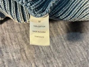 Source Unknown Two-Tone Blue Knit Mock Neck Sweater thumbnail 3