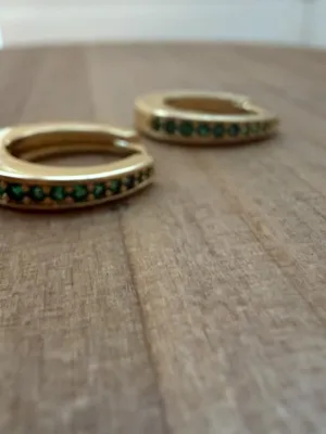 Bijoux + Spice Joy Hoops Green thumbnail 7