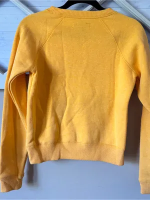 Aeropostale Sweatshirt Size XS‎ Womens Love Drunk Crop Pullover Yellow thumbnail 3
