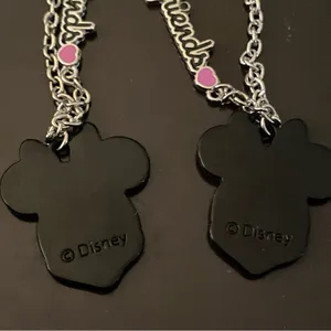 Disney Set Lot of 2 Minnie Mouse Best Friends Necklaces Necklace silver chain 18” New thumbnail 5