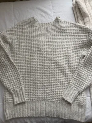 American Eagle So Soft Waffle V-Neck Sweater thumbnail 3