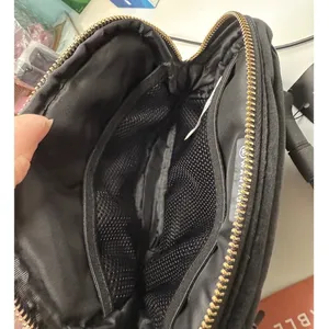 Wantable Black Velvet Quilted Belt Bag Crossbody Fanny Pack Gold Hardware NEW‎ thumbnail 8