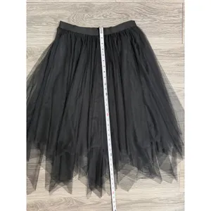 Fairy Black Tulle Mesh Handkerchief Hem Midi Skirt Medium Whimsigoth Punk Witchy thumbnail 7