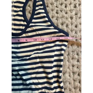 Pact racer back striped blue tank size small thumbnail 3