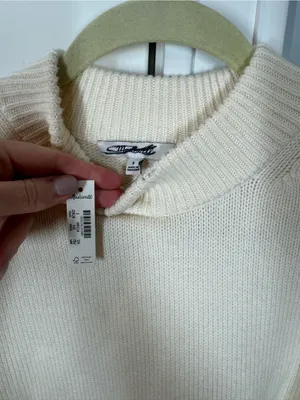 Madewell SoftWool Boxy Crewneck Sweater Heather cloud size small winter fall thumbnail 4