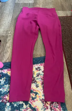 Lululemon hot pink leggings size 8 thumbnail 1