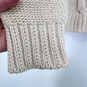 Chunky Cable Knit Cream Fisherman Turtleneck Classic Sweater Rory Gilmore Cozy thumbnail 3