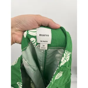 Women's Pants Marve Green Colette 30 Floral High Waist Crop Resort Kelly Bright thumbnail 8