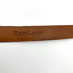 Ralph Lauren Vintage White Leather Belt Monogram Logo thumbnail 5