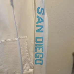 White Hoodie with Blue Accents thumbnail 4