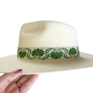 Lack of Color Beverly Ivory 100% Wool Wide Brimmed Fedora Hat Size Medium NWT thumbnail 3