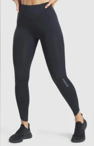 Gymshark Black Leggings Size S Pre Owned excellent used condition thumbnail 1