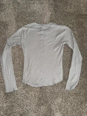 Intimately Free People One Of The Girls Henley Long Sleeve Waffle Knit Top thumbnail 3