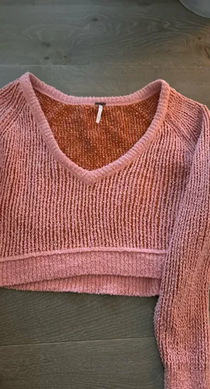 Pink Free People Sweater thumbnail 2
