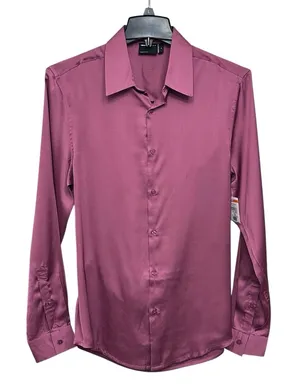 ASOS‎ Long Sleeve Satin Button Up Backless Blouse Top Shirt Women's Size M thumbnail 1