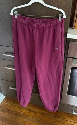 Alo Yoga Accolade Sweatpants berry color women's large thumbnail 1
