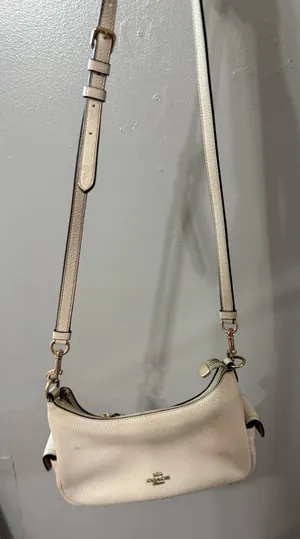 White Coach Leather Bag Crossbody thumbnail 2