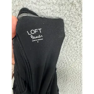 Loft Beach Jumpsuit Womens‎ M Black Surplice V-Neck Tie Ankle Tapered Leg Casual thumbnail 9