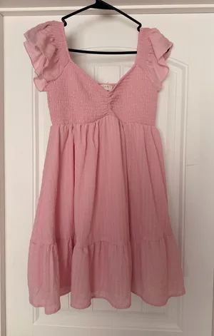 pink baby doll dress thumbnail 1