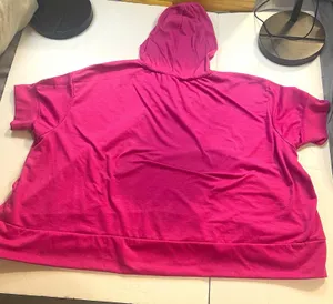 Nine West 2X Active Women's Pink Pullover Hoodie Short Sleeve Relaxed Fit Logo thumbnail 1