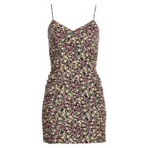 NWT Row A For Nordstrom Shirred Floral Mini Dress thumbnail 6