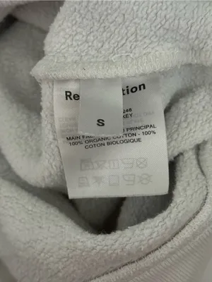 Reformation Jeans Marla Half Zip Pullover in White and Blue Tie Dye thumbnail 5