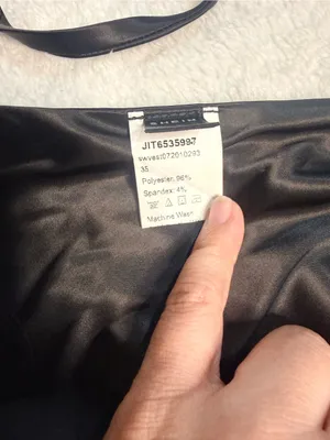 SHEIN Black Satin Backless Halter I Dress with Bow Ti M thumbnail 5
