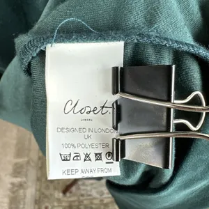 Closet London Kimono Sleeve Velvet Midi Dress Size 10‎ Wrap Tie Emerald Green thumbnail 10