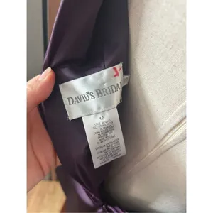 David’s bridal purple or plum short dress size 12 made of honor bridesmaid thumbnail 4