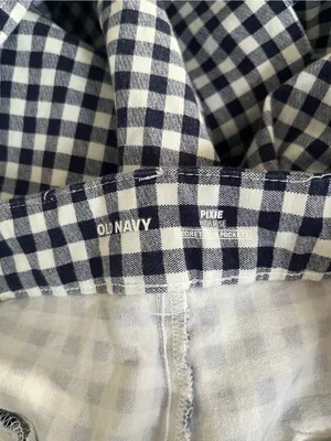 Old Navy Blue White Gingham Check Pixie Ankle Skinny Trouser Pants 16 Preppy thumbnail 7