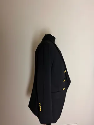 Express Black Double-Breasted Blazer with Gold Buttons NWT thumbnail 2