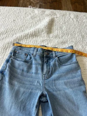 Madewell Light Blue Ankle Crop Straight Jeans thumbnail 4