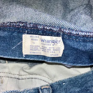 Vtg Wrangler Straight Leg Jeans Women 14 High Rise USA‎ Made 70s 80s Sustainable thumbnail 3