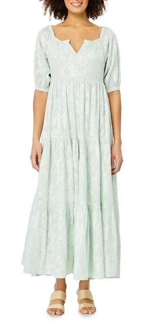 Roller Rabbit Sage Green Clermont Zara Maxi Dress sz L thumbnail 1