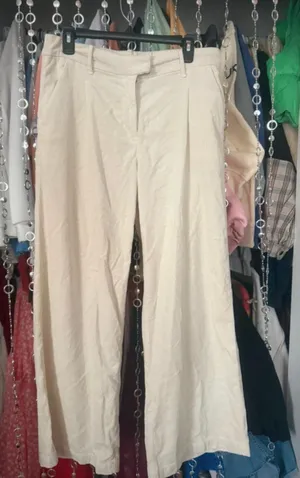 American Eagle Off White Corduroy Pants thumbnail 1