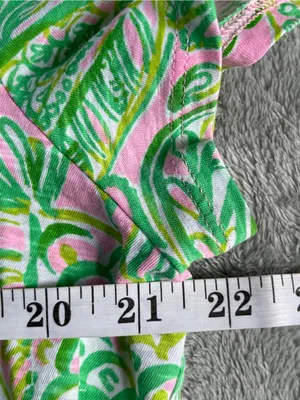 Lilly Pulitzer Etta V Neck top Mandevilla Baby Fins and Flippers resort vacay XL thumbnail 8