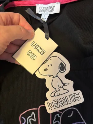 NWT Peanuts Howdy Snoopy Luxe Ribbed Knit pajama set sz L thumbnail 8