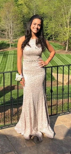 champagne prom dress Size 2 thumbnail 1