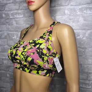 Lululemon Energy Bra Luxtreme NWT Size 2 Inflect Floral Highlight Yellow Multi thumbnail 1